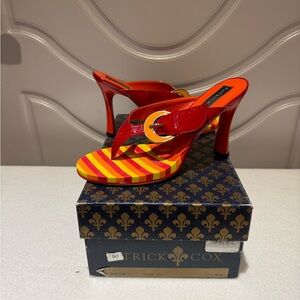 Women's Red and Yellow Heels